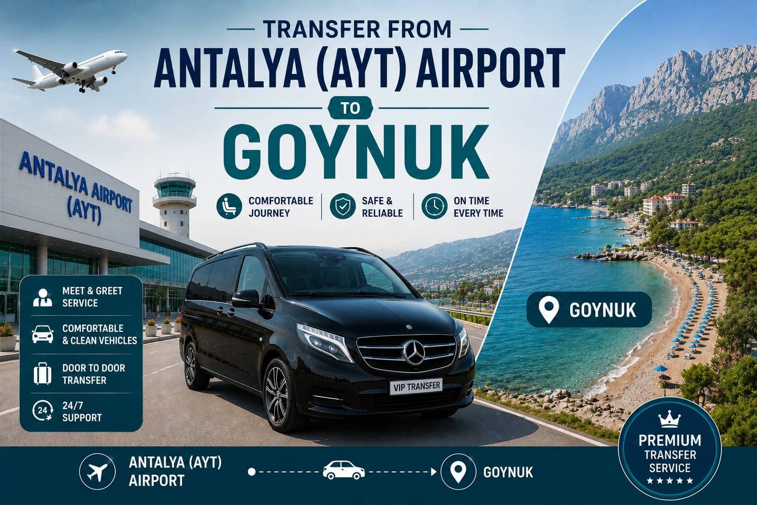 Antalya (AYT) Havalimanı’ndan Goynuk’a transfer